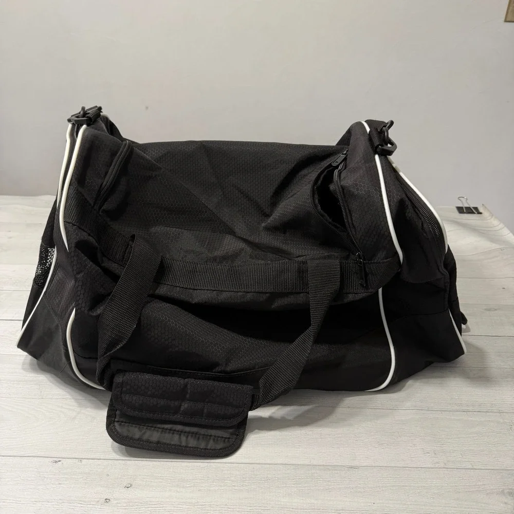 Adidas black‎ and white medium size duffel bag